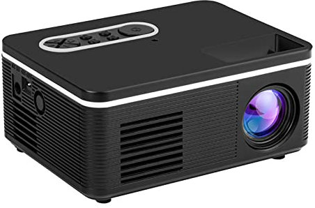 AOSAFE Proyector De Películas Especializado, Proyector De TV De Video Casero LED 1080P con Control Manual/Remoto, Imagen Ajustable, Compatible con HDMI, VGA, USB, Computadora Portátil, Android,