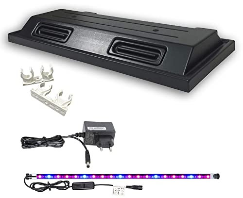 ZooPaul Aquarium Terrarium Abdeckung Verschiedene Größen Pflanzenlicht Lampe Beleuchtung Deckel LED (80x35 1x Pflanzen LED)