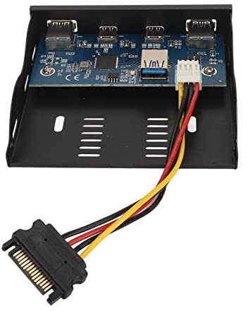 4 Ports 19-poliger Frontplattenadapter, Frontplatten-USB 3.1-Hub, USB 3.1-Frontplatten-Hub, Stabiles 5-Gbit/S-Hochgeschwindigkeits-Frontplattenlaufwerk für Desktop-Gehäuse