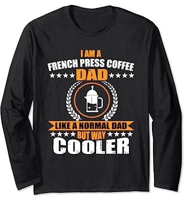Cafetière drôle de presse française pour la fête des pères Manche Longue