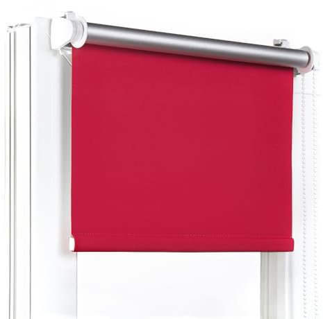 Fenster DEKOR - Rollos Für Fenster Ohne Bohren Rot - Verdunkelungsrollo B40 x H120 cm - Klemmrollo Verdunkelung - Fensterrollo Für Balkontüren - Verdunklungsrollo Leicht Zu Installieren - Klemmfix