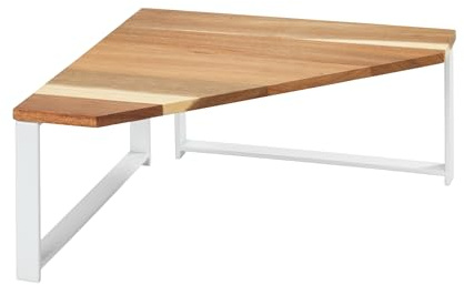 WENKO Scaffale angolare cucina mod. Louisa piccolo ripiano per piano di lavoro in legno di acacia e metallo, crea più spazio in cucina, 30 x 15 x 30 cm, bianco