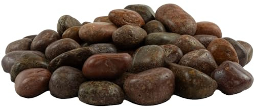 Dekosteine rot poliert 10 kg, Kieselsteine Garten 2-3 cm, Zierkies für Vasen, Flusssteine, Ziersteine, Flusssteine Pflanzen, Deko-Kies, Steine-Garten, Kies, Flusskiesel, Rote Steine Deko