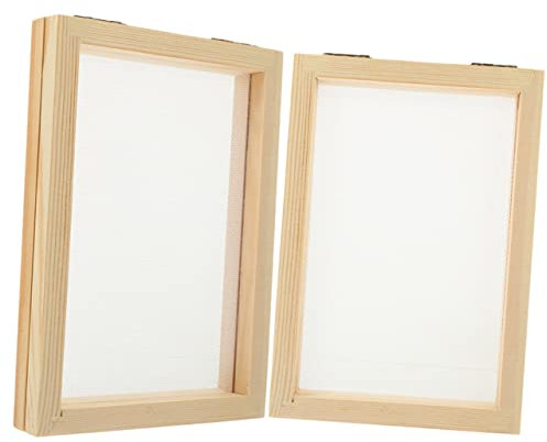 STOBOK 2stücke Papier Schöpfen Rahmen Holzrahmen Für DIY-papierhandwerk Handgeschöpftes Papier Lernspielzeug Für Junge Mädchen Experimentierspielzeug Für Schüler