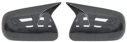 CRJIMX Für Toyota Für Corolla 2007-2013 Für Vios Für Yaris Limousine P90 2008-2013 Rückspiegelgehäuse Abdeckungskappe Außenspiegel Spiegelabdeckungen(Kohlefaser)