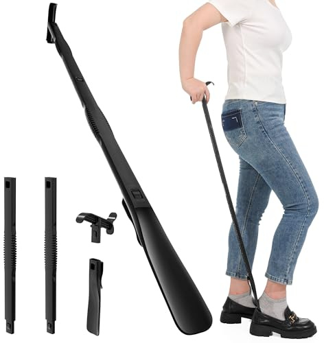 93 cm langer Anziehstock mit lang Schuhlöffel | Schuhanzieher Mit Langem Griff, Anziehhilfen Für Socken, Schuhe Und Oberteile