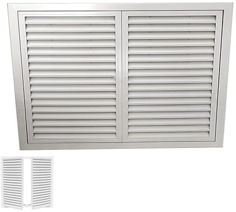 LXRHLIKG Cache Radiateur, Tablette de Radiateur pour Radiateurs, Grille de Ventilation Métallique à Persiennes, Double Porte, pour Murs et Plafonds(70x60cm/28x24in)