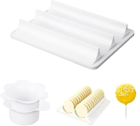 Sinbana Cake Pop Cutter and Pusher Set, Round Cake Pop Mold with Tray Dessert Mould for Baking Birthday Wedding Dessert