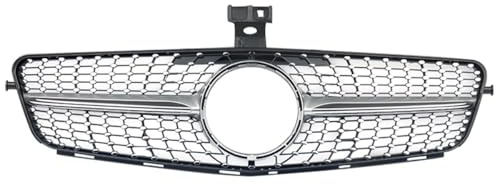 MAGICKIT Chromgrill Kühlergrill kompatibel mit Mercedes C-Klasse Limousinenmodelle W204 2006-2013 Diamant Chrom Silber Stoßstange Grill Gitter