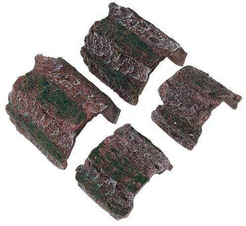 Toyvian 4 St ödla skydd gömställe Reptil gömmer grottan Reptile Hude Cave reptilgrotta orm gömmer akvarielandskapsdekoration PVC