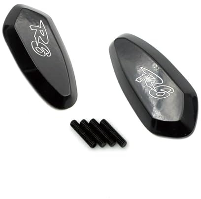 Adaptateur de rétroviseur Rétroviseur en Aluminium pour Moto Cache-Trou De, Support Motorisé, Accessoires pour Y-AMAHA YZF R6 YZF-R6 2003 2004 2005(Nero)