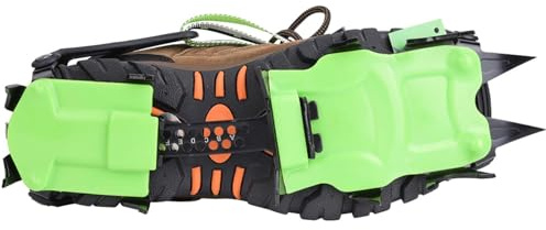 LUCKDANO Steigeisen Zum Wandern 1 Paar Eissteigeisen mit 14 Zähnen, rutschfeste Schuhgriffe, Spikes, Stollen für Schneewandern Im Freien, Klettern, Geeignet für Größen 36–45