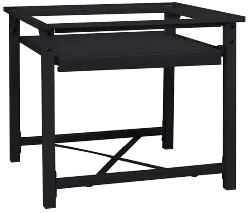 Mangloder - Pedestal de acero negro para lavadora, 60 x 56 x 52 cm, base y base para lavadora y secadora, elevador para baño, lavandería, sótano