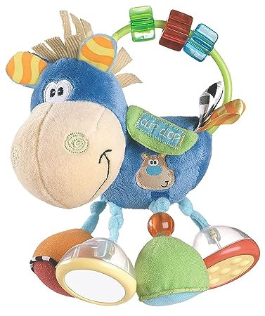 Playgro Horse Soft Baby Toys 3-6-12 Months Developmental, 3+ Months Rattles Teething Toys for Babies, Newborn & Infant Sensory Non-Toxic Plush Baby Rattle for Boy Girl with Clip Clop Activity Gift