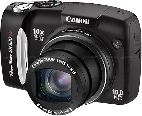 Canon PowerShot SX120 IS Cámara compacta 10MP 1/2.5 CCD 3648 x 2736Pixeles Negro - Cámara Digital (10 MP, 3648 x 2736 Pixeles, 1/2.5, CCD, 10x, Negro)