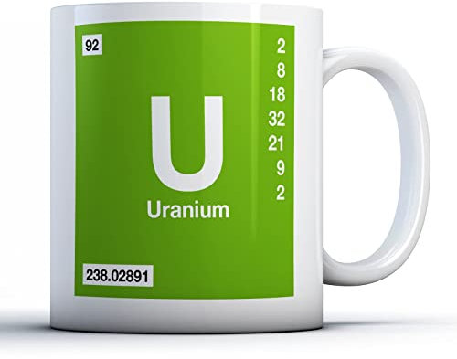 Finger prints - Uranium (U) - Scientific Element Symbol Gift Mug, Ceramic, 11fl.oz.