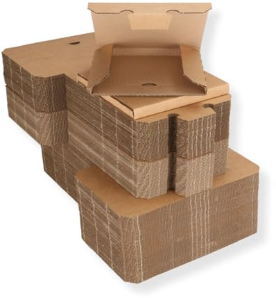 100 St. Single Vinyl Versandkarton Kartonage 1-6 185x185x12 mm starker Kraftliner 7“