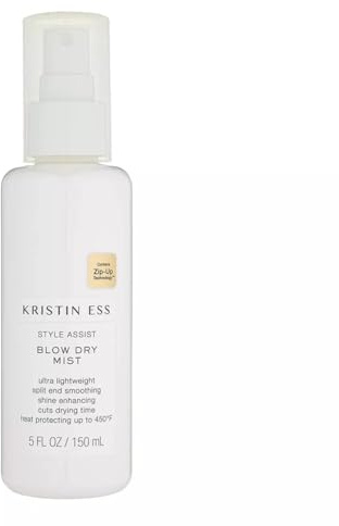 Kristin Ess Hydrating Heat Protection Spray for Hair - Blow Dry Frizz Control + Shine Enhancing -Anti Humidity Thermal Heat Protectant Spray - Repair + Protect Hair Up to 450 Degrees - Pear Fragrance