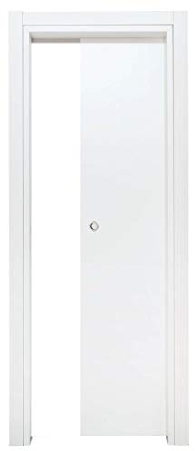 Kimono Porte Interne Scorrevoli a Scomparsa Ecodoor 2.0, Bianca, Reversibile (210x80)