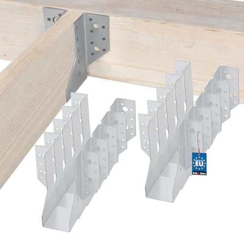 KOTARBAU® 10er Set Balkenschuh Typ A 50 mm Holzbalkenverbinder Balkenverbinder für Baukonstruktion außenliegend Verbinder