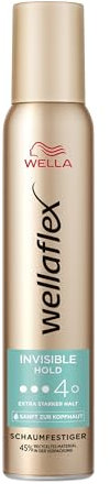 Wella Flex Invisible Hold | Schiuma per capelli per 24 ore di tenuta extra forte senza incollaggio, formula delicata sulla pelle, senza residui appiccicosi, con protezione UV, grado di tenuta 4 | 200