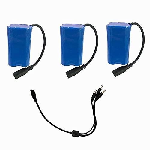 YLLLLY Für T188 2011-5 T888 D11 RC Fischerboot Köderboot Ersatzteile 12000mAh / 5200mAh Batterie 3-in-1-Linie/Ladegerät/Motor/Autoladegerät,futterboot Batterie, YLLLY-6686.(3 12000mah 3-in-1)