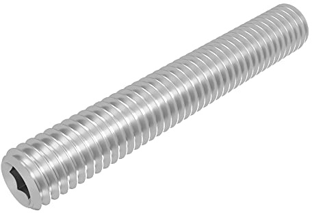 SECCARO Gewindestift mit Kegelkuppe M6 x 40 mm, Edelstahl V2A VA A2, DIN 913 / ISO 4026, Innensechskant, 20 Stück