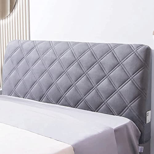 uyeoco Samt Bettkopfteil Hussen Bett Kopfteil Husse/Bezug, Staubdichte Dehnbare Schwarz Kopfteilbezug 140/160/180/200cm Kopfbedeckungen Abdeckung e Kopfteil Überzug (Color : #34, Size : 180cm/71in)