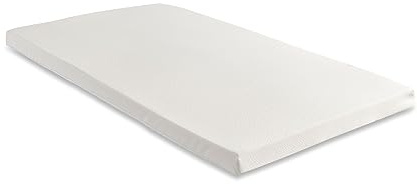Starlight Beds Surmatelas européen en Mousse Visco-élastique pour lit Double - 2,5 cm d'épaisseur avec Housse Amovible et Lavable - Blanc - 140 x 200 x 2,5 cm
