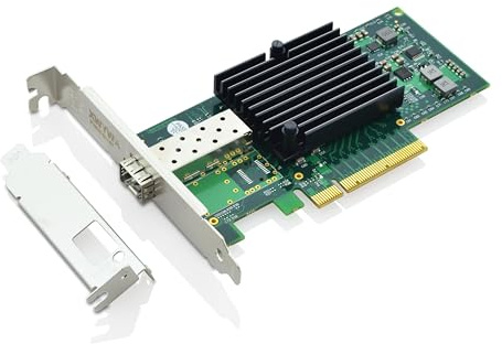 XWYWX 10Gb PCIe 2.0 X8 1*SFP+ Port NIC Carte Réseau pour Intel 82599EN Ethernet LAN Adaptateur Network Card Comparer avec X520-DA1 pour Win/Linux/FreeBSD/VMware-X1S1187-11