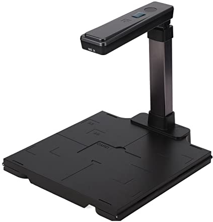 Intelligenter Tragbarer Dokumentenscanner, 5 MP USB Buchscanner mit CMOS Sensor, USB Dokumentenkamera und Visualizer A4 Fanggröße mit LED Licht für Lehrer, die Online Lernen