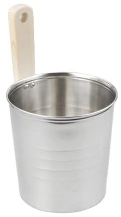 Cubo acero inóxidable para sauna, macetero, bebedo, cubitera, guardar utensilios, cocina, baño