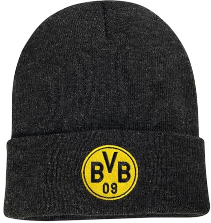 Borussia Dortmund BVB Logo Beanie grau