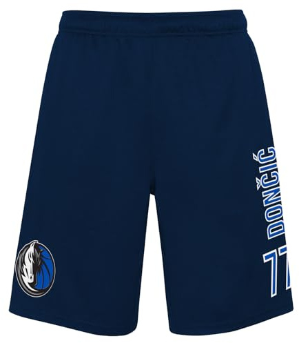 Outerstuff NBA Dallas Mavericks Luca Doncic #77 Shorts Hose Basketball Jump Ball Short Navy