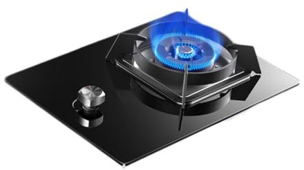 ZHJLUT Gas Stove,Portable Tempered Glass Gas Hob LPG/NG Cooker,for Home Camping Garden Catering,Heat Load:5.2KW/17742.4BTU,1 Burner Embedded (Color : LPG)