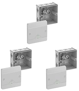 Spelsberg Abox 040-L Verbindugnsdose abzweigdose verteilerdose außen abzweigkasten aufputz, Grau (3-er Set Abzweigdose, ohne Kabel)
