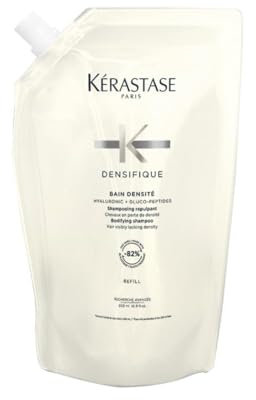 Kérastase Densifique Bain Densité, Haarbad bei dünnem und dünner werdendem Haar, Strukturgebendes Shampoo für mehr Fülle, Dichte und Volumen, Nachfüllpackung, 500 ml