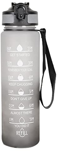 LYEAA Botella de Bebida Deportiva de 1000 ML, Botella de Agua Deportiva portátil para Exteriores con gradiente esmerilado, Taza para Bebidas para Escuela y Oficina al Aire Libre