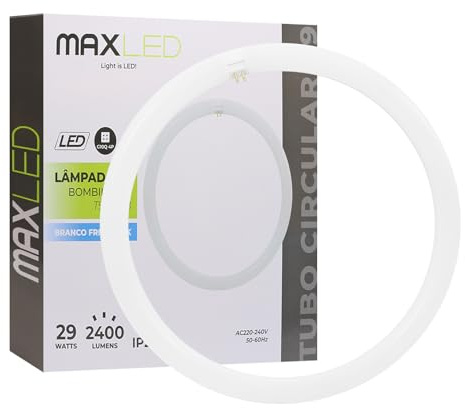Maxled, Light is Led! LED Tube T9 Ø40cm, Ring-Shaped Circle LED Lighting 29W Cool White 6500K 2400lm G10Q Socket Light Tube PC Ceiling Light Alternative for Classic T9 Fluorescent Lamps