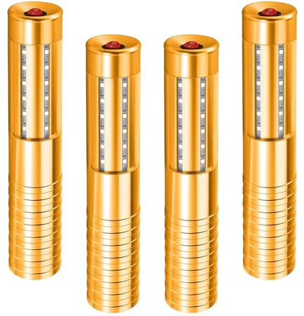 Lampe LED stroboscopique pour service de bouteille, lumière rechargeable, lumière de main, lampe lumineuse LED fluorescente pour discothèque, karaoké, mariage, fête, fournitures d'activités (L'or)