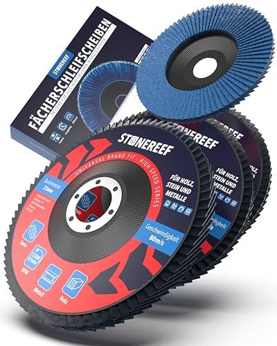 Dischi abrasivi per smerigliatrice 125 mm 4 pz lamellari zirconio inox | Quattro dischi lamellari 125 x 2,0 x 22,23 mm: foro standard, entrano su ogni flessibile da 125