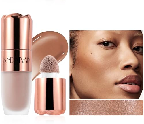 Flüssige Kontur Stick Make-up Creme Gesicht Kontur Wand mit Kissen Applikator, natürliche Matte langanhaltende cremige Bronzer Kontur, leichte seidige Mischbar #Hazelnut Latte #Brown Sugar