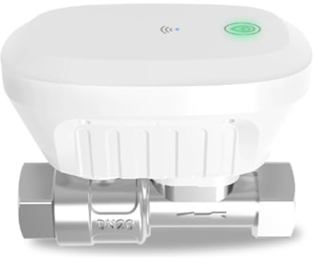 Juqoyue Tuya Smart WiFi Wasserventil Wasserzähler Wasserdurchflussrate Wassertemperaturanzeige Controller Smart APP Steuerung EU-STECKER