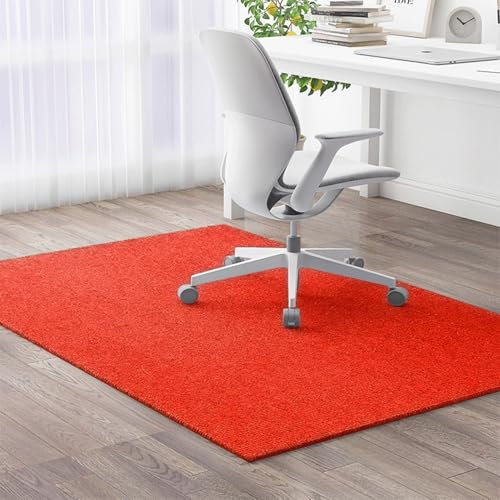 Tappetino antiscivolo per sedia da ufficio, per pavimenti duri, protezione per pavimento, 90 x 150 cm, base resistente, per movimenti fluidi, tappeto da scrivania per uso domestico e ufficio