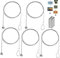 Urganvem Filo per Appendere Foto, 5 Pezzi Filo Appendere Foto, 1.5mm*2m Corde Fotografica Magnetica Corda Porta Foto con 60 Magneti per Appendere Foto e Cartoline