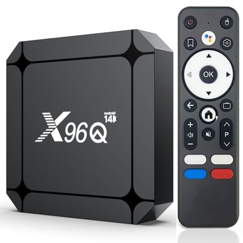 Android 14.0 TV Box, Android Box 2GB RAM 16GB ROM RK3518 Quad-Core 64bit Cortex-A53, Smart Box Support 2.4/5.0GHz con 4K UHD e 100M Ethernet USB 3.0/2.0 TV Box