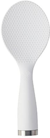 Cuillère à riz, cuillère de service de riz de cuisine cuillère à riz en plastique cuillère à riz domestique debout(White)