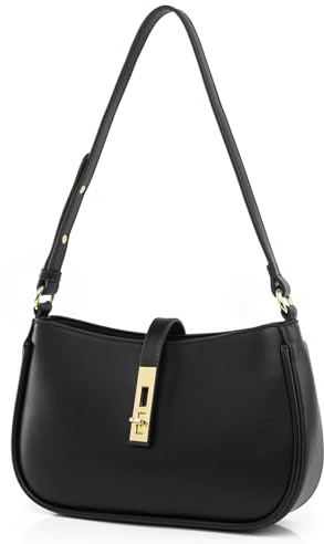Travistar Borsetta Tracolla Donna Piccola Borsa a Spalla Donna Ragazza Borsette PU Pelle Borse a Mano Pochette Elegante Antifurto Chiusura con Cerniera, Nero
