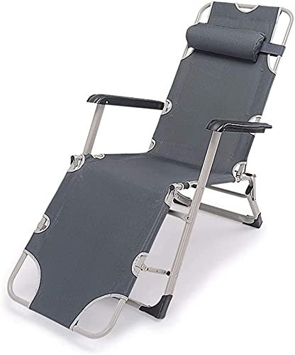 Tumbona Mecedora Ajustable Gris, Mueble De Jardín Para Exterior, Cama Plegable Para Playa, Piscina, Patio, Camping, Patas De Acero Cuadradas, Reposapiés Con Ajuste De 3 Posiciones, Pequeño Regalo