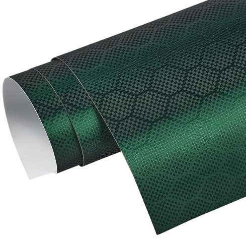 Blueshyhall Autofolie Muster Waben, Car Wrapping Folie Carbon Wabenmuster Glanz Matt Innen Außen, Autofolie mit luftkanälen, Coole Tunning Vinyl Folie für Auto, Motorrad (Grün, 30 x 152 cm)